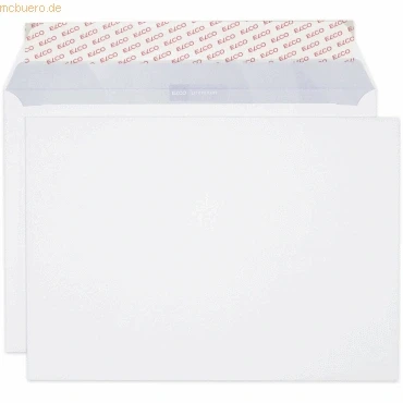 Abbildung von Elco 74476.12 Office Verpackung mit 10 Briefumschläge/Versandtasche, Haftklebeverschluss, C4, 120g, weiss, Fenster: nein