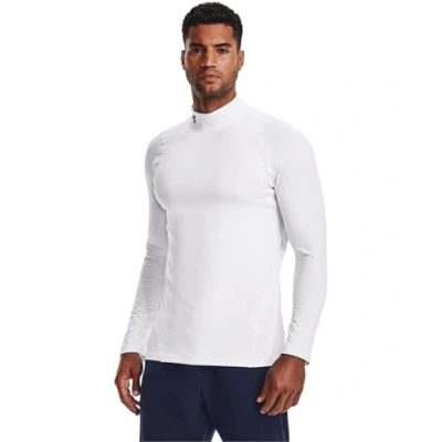 Abbildung von Under Armour Fitted MOCK Langarmshirt, Herren, Größe: Large, Weiss