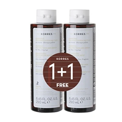 Abbildung von Korres 1+1 Set Rice Proteins Shampoo, 1er Pack (2 x 250 ml)