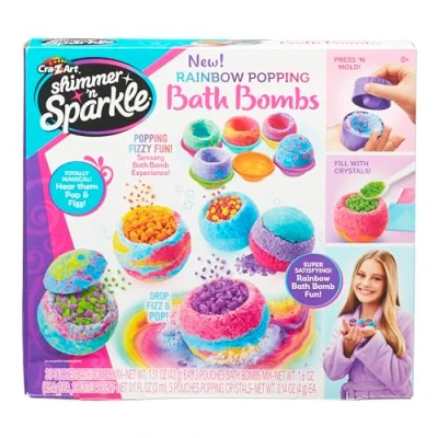 Abbildung von CRA Z ART 17345 Shimmer N Sparkle Rainbow Popping Bastelset für Kinder, bunt, duftende Badekugeln