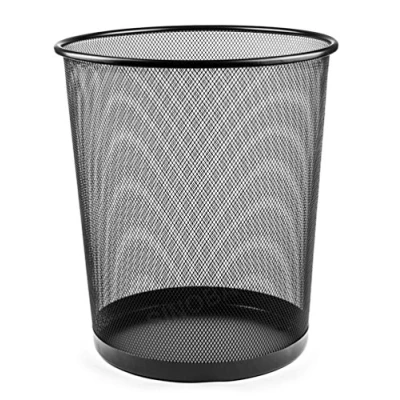 Abbildung von Sinoba Papierkorb Mülleimer Mesh aus Metall Höhe 34 cm 18 L, Drahtmetall