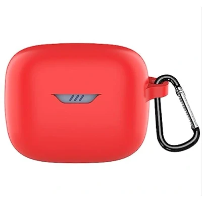 Abbildung von GIOPUEY Hülle für JBL Tune Buds, Silikon Stoßfeste Schutzhülle, Ultradünn Case Cover, Kein Geruch, Rot