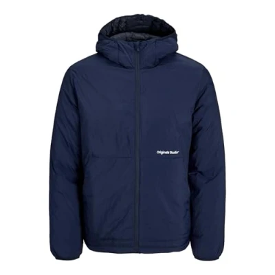 Abbildung von JACK &amp; JONES Herren Shell Jacke JORVESTERBRO Insulated Hood Jacket SN 12252917,Navy Blazer,M