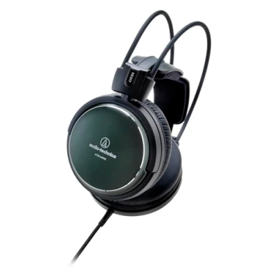 Abbildung von Audio Technica A990Z Geschlossener Hi Fi Kopfhörer Dunkelgrün Metallic Gehalten