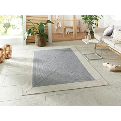 Abbildung von NORTHRUGS Teppich &quot;Trenzado&quot;, rechteckig, In &amp; Outdoor, Handmade Look, Gewebt, Wetterfest, Balkon, Wohnzimmer