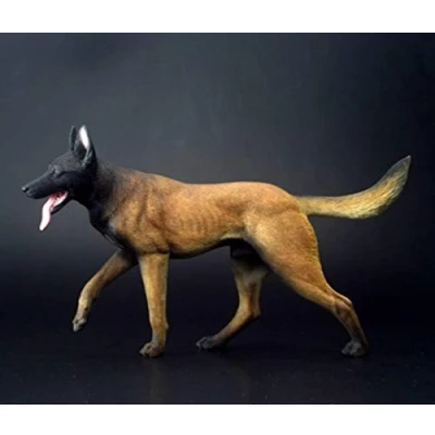 Abbildung von ZSMD 1/6 Working Dog Belgian Malinois Figure Pet Animal Model Realistic Educational Painted Decoration Toy Collector Gift Adult (Black)