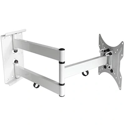 Abbildung von Drall Universal Fernseher Halterung Schwenkbar Neigbar 16 50 Zoll Ausziehbar bis 65 cm TV Wandhalterung für 3D HD OLED LED LCD VESA 100 200 weiß Modell: L22W