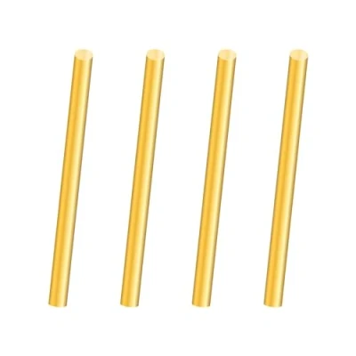 Abbildung von iMeistek Messingstangen, 6mm Durchmesser 100mm Länge Messing solide runde Stange für Drehbank Bar Stock, RC Modelle DIY Crafts (4PCS)