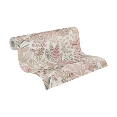 Abbildung von A.S. Création Vliestapete &quot;Antigua Tapete Floral&quot;, matt, Pflanzen mit Blättern Retro Bunt