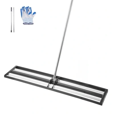 Abbildung von VEVOR Rasenrakel 213cm Stiel Nivellierrechen Levelingrake Rasenpflege 254x1219mm
