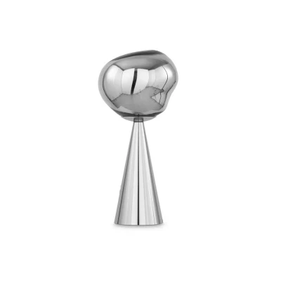 Abbildung von Tom Dixon LED Akkutischlampe Melt Portable, silber, 28,5 cm