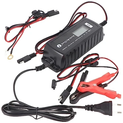 Abbildung von everActive KFZ Motorrad Ladegerät LCD, 6V /12V, Spannung 3.8A, vollautomatisch, Mikroprozessor, Miniatur Autoladegerät, Wintermodus, Modell: CBC 5, std