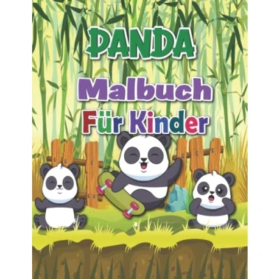Abbildung von Panda Malbuch für Kinder: Ein lustiges Kinder Kleinkinder und im Alter von 4 bis 8 Jungen Mädchen