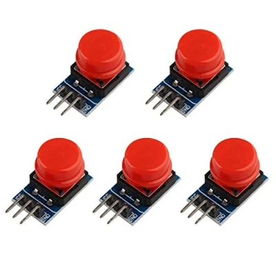 Abbildung von HALJIA 5 x großes Tasten Modul, Elektronischer Block, Simulieren Licht Touch Cap, Tastenmodul, hohe Ausgangsleistung Kompatibel mit Arduino