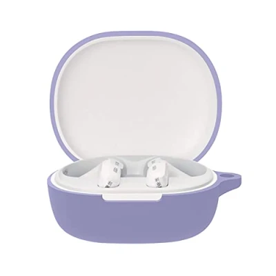 Abbildung von GIOPUEY Hülle Kompatibel mit Xiaomi Redmi Buds 4 Lite, Silikon Stoßfeste Schutzhülle, Ultradünn Case Cover, Kein Geruch, Purple