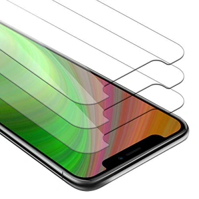 Abbildung von Cadorabo 3x Panzer Schutz Glas für Apple iPhone 11 PRO 3 Stück Schutzfolie in Ultra Klar Hüllen freundlich Gehärtetes (Tempered) Dipslayschutz Folie 9H Härte Anti Kratzer