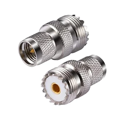 Abbildung von Vecys 2PCS UHF Adapter PL 259 Stecker auf SO 239 Buchse Koaxialkabel für Amateurfunk