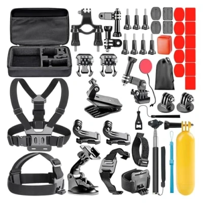 Abbildung von Neewer 49 in 1 Aktionkamera Zubehör Set für GoPro 8 Hero 7 6 5 4 Session Apeman DJI OSMO Action SJ6000 DBPOWER AKASO VicTsing Rollei Lightdow Camper