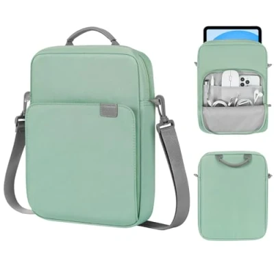 Abbildung von MoKo 9 11&quot; Tablet Tasche Hülle, Tragetasche für iPad Pro 11 M2 2022 2018/iPad 10. 10,9 2022/iPad Air 5 10,9&quot; 4 10,9/Galaxy Tab S9 2023/Galaxy S8/A8/A7 2022, Cyan