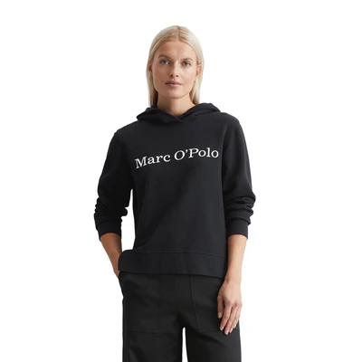 Abbildung von Marc O&#039;Polo Hooded LOGO Print AT Chest Sweatshirt, Damen, Größe: XS, Deep night blue