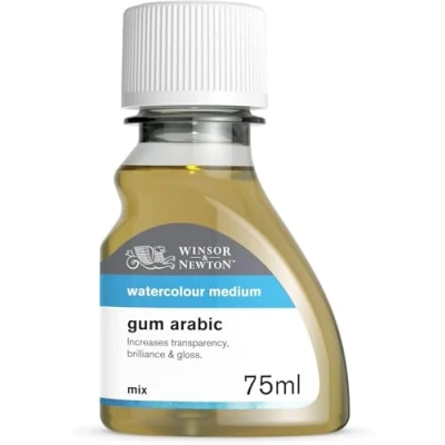 Abbildung von Winsor &amp; Newton 2621763 Aquarell Gummi Arabikum für Aquarellfarben, verlangsamt die Trocknungszeit, erhöht den Glanz und Transparenz der Farbe, 75ml Flasche