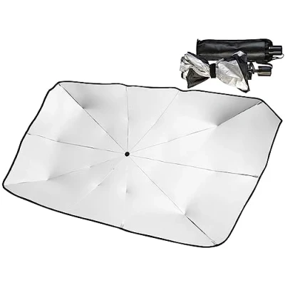 Abbildung von Lescars Sonnenschutz Auto: Wärmeisolierender für die Autoscheibe, 125 x 65 cm, UV50+ (Sonnenschutz Frontscheibe, Faltbarer Sonnenschutz, Falt Sonnenschutzfolie)