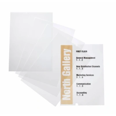 Abbildung von Durable EDV beschriftbare Folie Crystal Sign refill, 210 x 297 mm, für Türschilder 4825, Beutel à 10 Bögen, transparent, 483519
