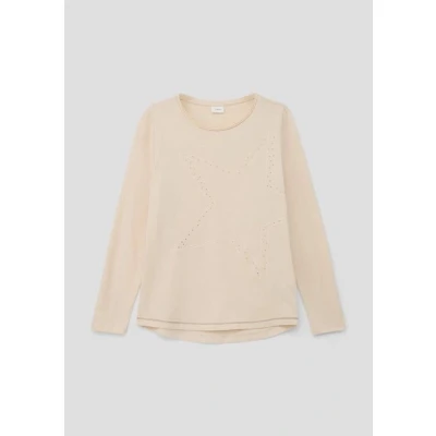 Abbildung von s.Oliver Longsleeve Langarmshirt für Kinder, Größe: 158/164, Helles sand