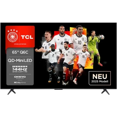 Abbildung von TCL 65Q6C 65 Zoll QD Mini LED Fernseher, 4K HDR Premium 1000nits, Smart TV mit Google (Dolby Vision IQ &amp; Atmos, Onkyo 2.1 Soundsystem, 144Hz Motion Clarity Pro, Game Master)
