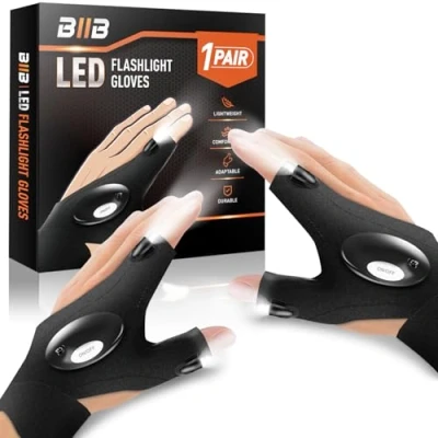 Abbildung von BIIB Vatertagsgeschenk für Papa, Geschenke Männer, Handschuhe mit Licht Angelzubehör Gadgets Papa Geschenk Vatertag, Männergeschenke Geburtstagsgeschenk Männer