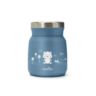 Abbildung von Nuvita 4471 Thermoskanne für warme und kalte Speisen Thermobehälter Lebensmittel Babynahrungsbehälter Kinder Powder Blue