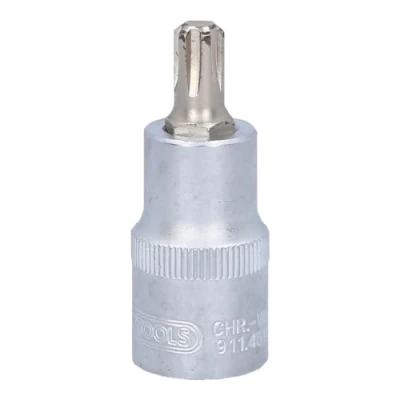 Abbildung von KS TOOLS 911.4514 Steckschlüsseleinsatz M8 Chrom Vanadium Stahl Innenkeilprofil (Ribe CV)