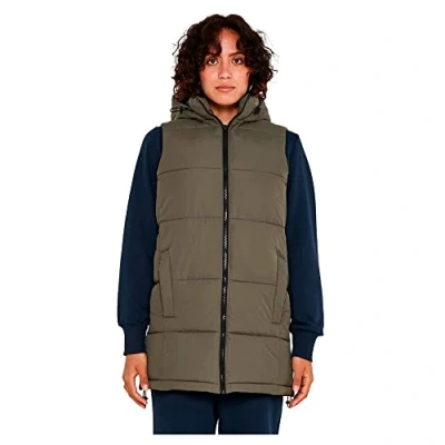 Abbildung von Noisy May Puffer Weste, Damen, Größe: XS, Dusty olive
