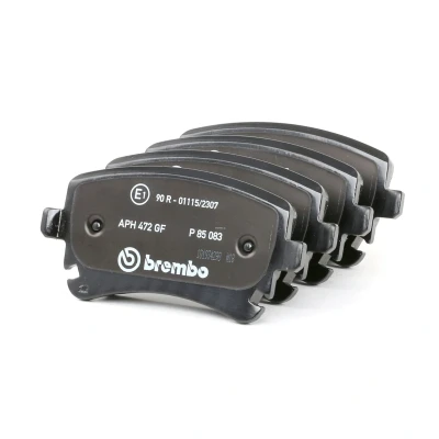 Abbildung von BREMBO P 85 083 Bremsbelagsatz inkl. Verschleißwarnkontakt mit Bremssattelschrauben Zubehör VOLKSWAGEN: Multivan 5 (7HM, Transporter Kastenwagen