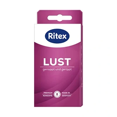 Abbildung von Ritex LUST Kondome, Genoppt und gerippt, 8 Stück, Made in Germany (1er Pack)