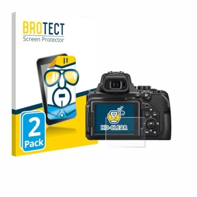 Abbildung von BROTECT (2 Stück Schutzfolie für Nikon Coolpix P1000 Displayschutz Folie Ultra Klar
