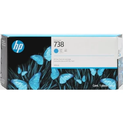 Abbildung von HP 738 300 ml Cyan DesignJet Ink Cartridge Druckerpatrone 1 Stück(e) Original Hohe (XL ) Ausbeute