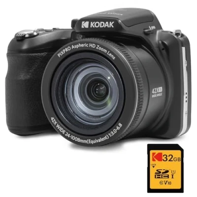 Abbildung von KODAK Pixpro Astro Zoom AZ425 Digitalkamera Bridge, 42 facher optischer Zoom, 24 mm Weitwinkel, 20 Megapixel, LCD 3, Video Full HD 1080p, Li Ion Akku Schwarz