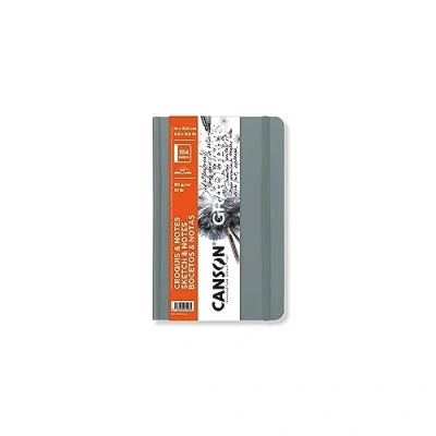 Abbildung von Canson Book Hardbound Graduate Sketch &amp; Notes 21,6 x 14 cm 90 g Light Grey Skizzenbuch