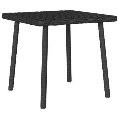 Abbildung von vidaXL Gartentisch Garten Couchtisch Rechteckig Schwarz 40x40x37 cm Poly Rattan (1 St)