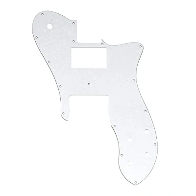 Abbildung von Musiclily Pro 16 Löcher Breite Palette Humbucker Gitarren Schlagbrett Pickguard für USA/Mexico Fender 72 Tele Custom Style E Gitarre, 4 lagig White Pearl