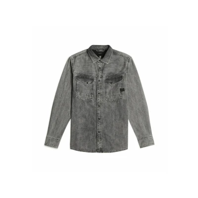 Abbildung von G Star Herren Dakota Slim Hemd, Grau (Sun Faded Graphite Grey D23616 D540 H162), S