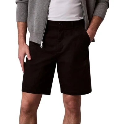 Abbildung von Calvin Klein Herren Chino Shorts Classic Cotton Knielang, Schwarz (Black), 29W