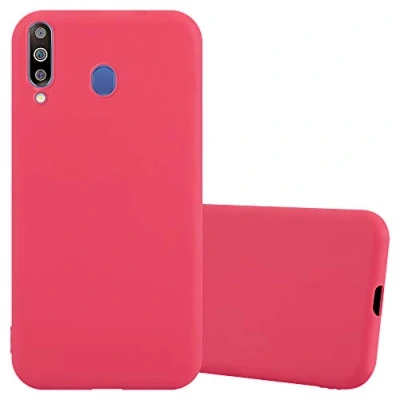 Abbildung von Cadorabo Hülle kompatibel mit Samsung Galaxy M30 / A40s Schutzhülle TPU Silikon Case Candy Design Slim Kratzfest Weiche Gummi Rundumschutz für in Rot