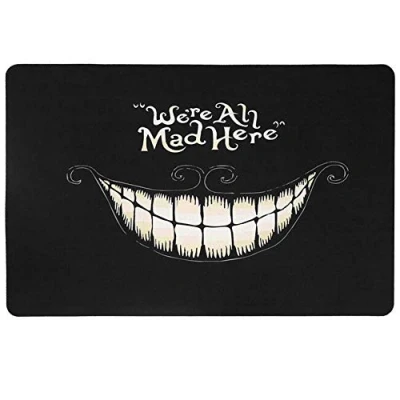 Abbildung von Zerodis Fußmatte, 40x60 cm Lustige Fußmatten rutschfeste Fußmatte Teppich Wohnzimmer für Küche Badezimmer Home Decor(We&#039;re All Mad Here)