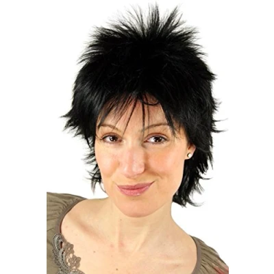 Abbildung von WIG ME UP 26155 1 Perücke, Wig, schwarz, frech, 80er, NDW, 25cm