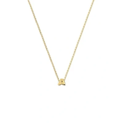 Abbildung von SINGULARU Personalisierte Halskette Single Letter Gold Anhänger in 925 Sterlingsilber mit 18kt Vergoldung Kette Einheitsgröße Damenschmuck Buchstabe A
