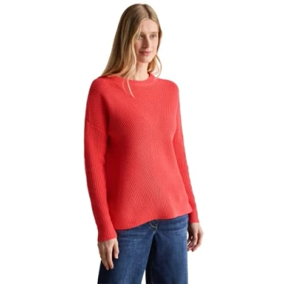 Abbildung von CECIL Damen B303142 Strukturpullover, Juicy Orange, XXL EU