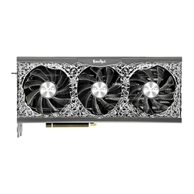 Abbildung von Palit GeForce RTX 3080 Ti GameRock 12GB GDDR6X Grafikkarte, 10240 Core, 1365MHz GPU, 1665MHz Boost, NVIDIA Ampere, HDMI, DisplayPort x 3, Angel ARGB Lighting, Advanced TurboFan 3.0, NED308T019KB 1020G