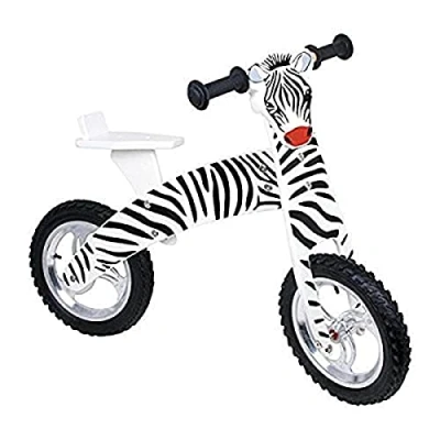 Abbildung von small foot 1168 Laufrad Zebra aus Holz, schult den Gleichgewichtssinn und bereitet aufs Fahrradfahren vor, ab 3 Jahren